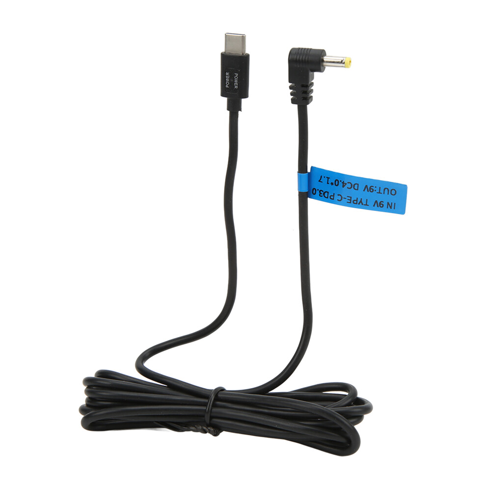 Universal Dc 9V Power Cable Type C To Dc 4.0X1.7mm Charging Cord 643505014259
