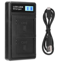 Portable Charger for NB-10L Camera Dual with LCD Display