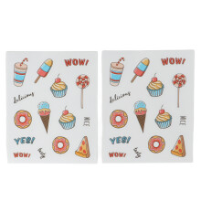 (Dessert) 2pcs Instant Camera Cartoon Stickers Photo Decor Frame for Albums