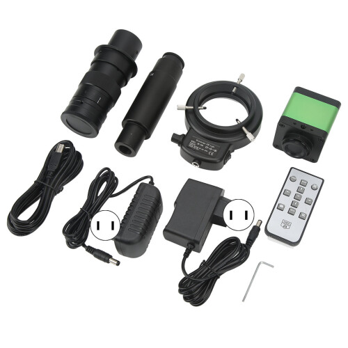 (US Plug) Electronic Microscope Camera USB 48MP 1080P 300X Zoom C Mount US Plug 1