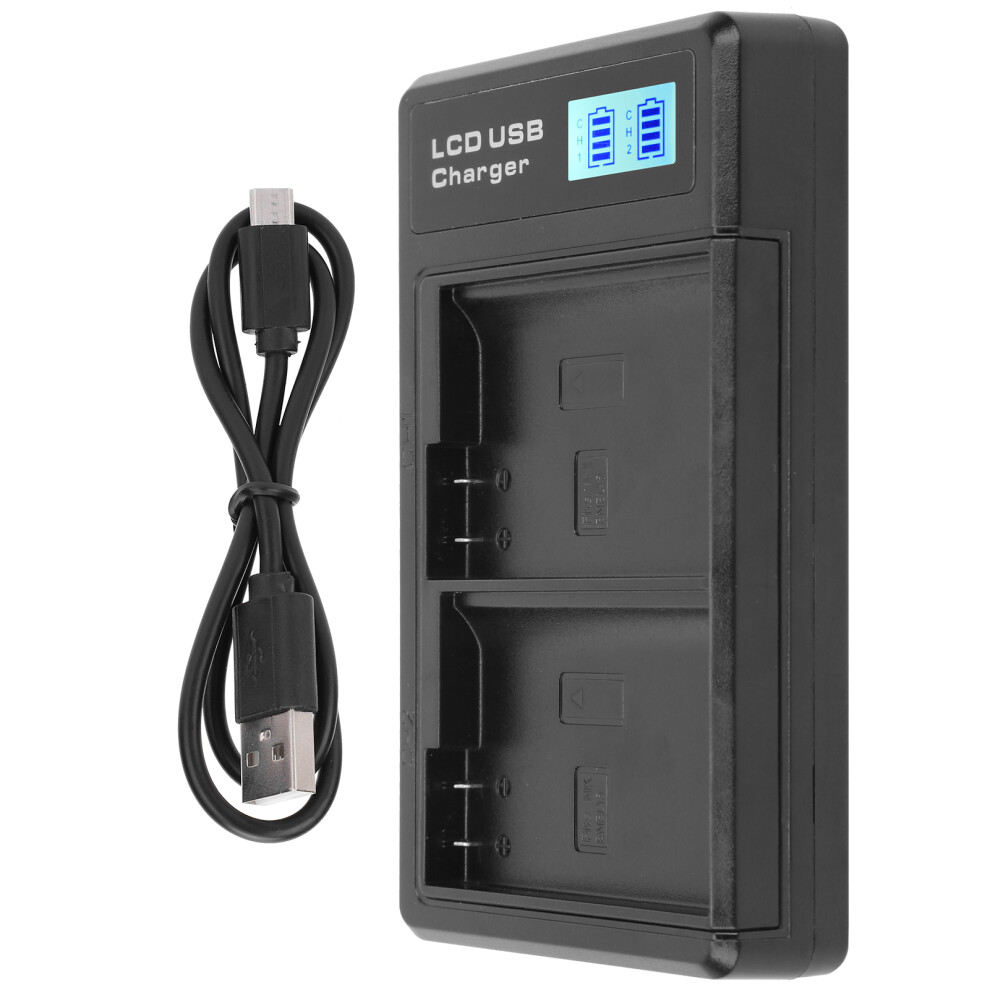 Dual Slot Charger Lcd Display For Enel15 Camera Battery 643505027617