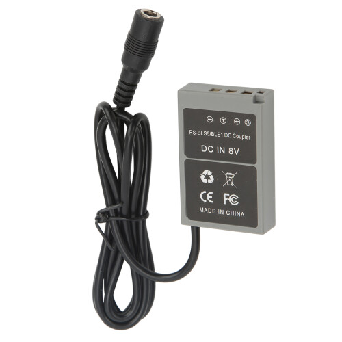 (US Plug) PS BLS5 BLS1 Dummy Battery DC Coupler Olympus E PL7 PL5 Stylus 1 1