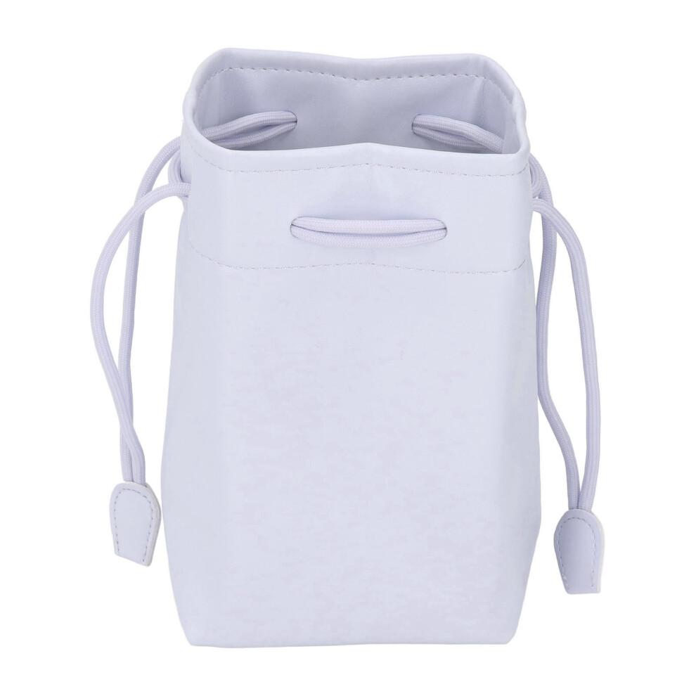 (White) Pu Leather Drawstring Pouch Waterproof Camera Film Storage White 643505003369