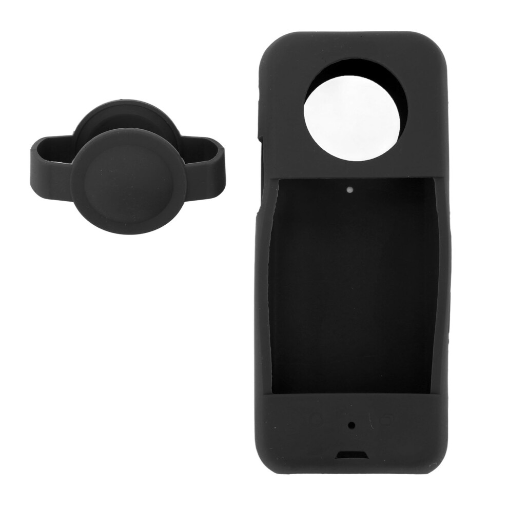 (Black) Puluz Silicone Lens Cap Kit For Insta360 X3 Black 643505004540