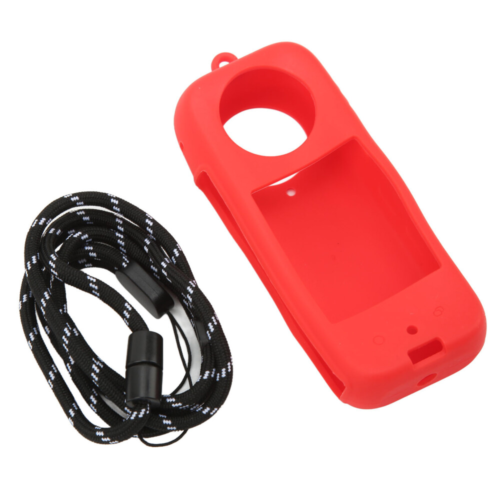 (Red) Panoramic Camera Silicone Cover With Hand Strap For Insta360 X3 Red 643505121001