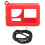(Red) Silicone Case for Osmo Action 3 Drop Resistant with Lanyard Red 1