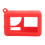 (Red) Silicone Case for Osmo Action 3 Drop Resistant with Lanyard Red 5