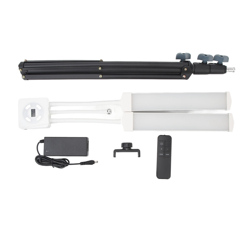 (Uk Plug) 40W Dimmable Led Video 3200K-5600K Foldable Double Arms Us Light 643505096538
