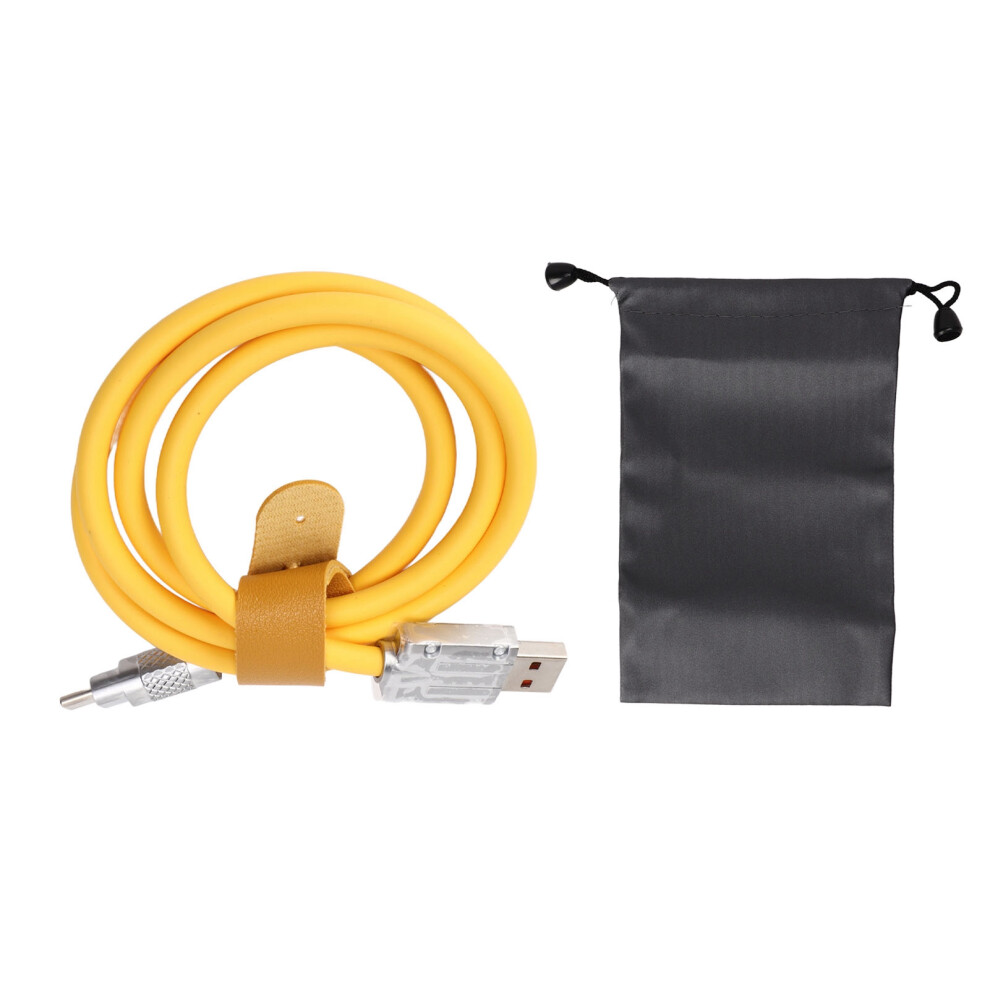 () 66W Fast Charging Usb C Cable 3.3Ft Silicone Yellow/White 643505004618