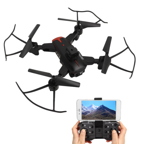 RC Drone Black HD Dual Camera Obstacle Avoidance Foldable Ages 14+ 2