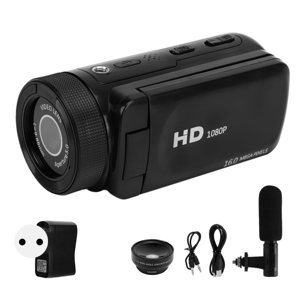 (Eu Plug) 1080P 16Mp 2.4In Flip Screen Vlogging Camera 16X Zoom Hd 643505113631