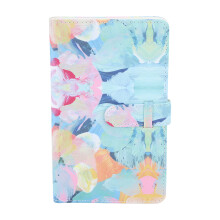 (Oil Painting Petals) 96 Pockets 3in Photo Album Large Capacity Multifunction Card