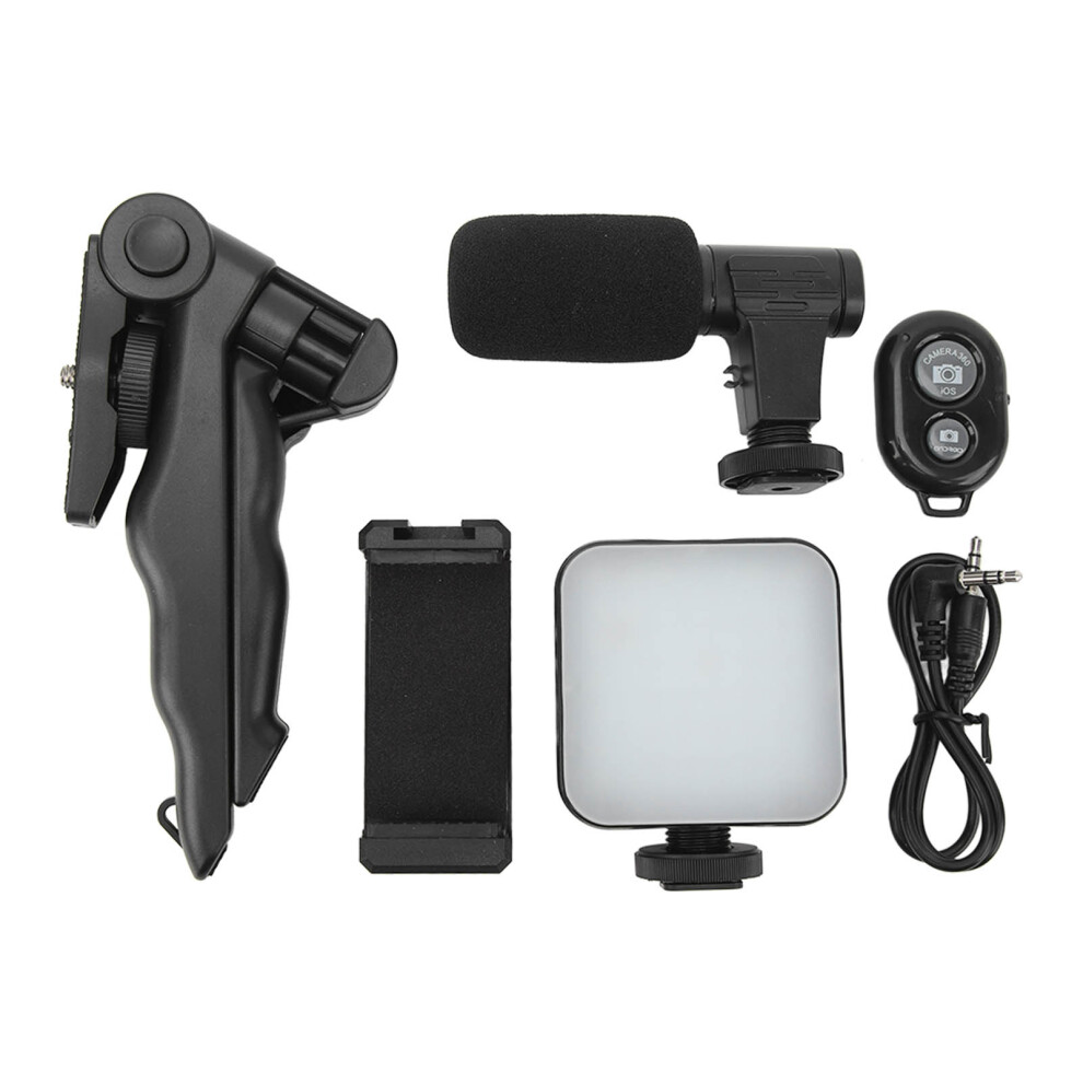 Led Video Kit: Fill Phone Clip, Tripod, Mic 6500K Light 643505107357