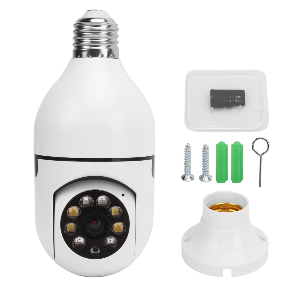 E27 Light Bulb Camera 1080P 360 Wifi 2 Way Talk Night Vision App 643505116359