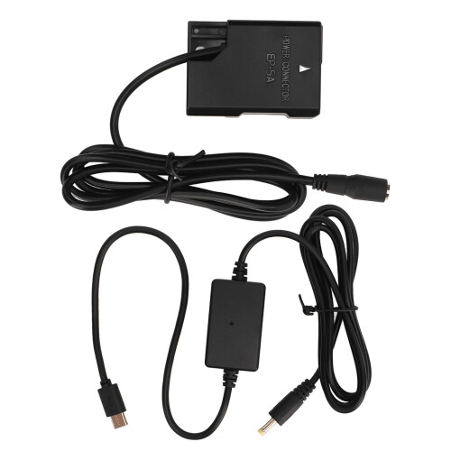 EN-EL14 DC Coupler Dummy Battery Type C Adapter for Nikon D5600 D3300