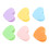 6PCS Colorful Heart Photo Clips DIY Wall Decor with String 4