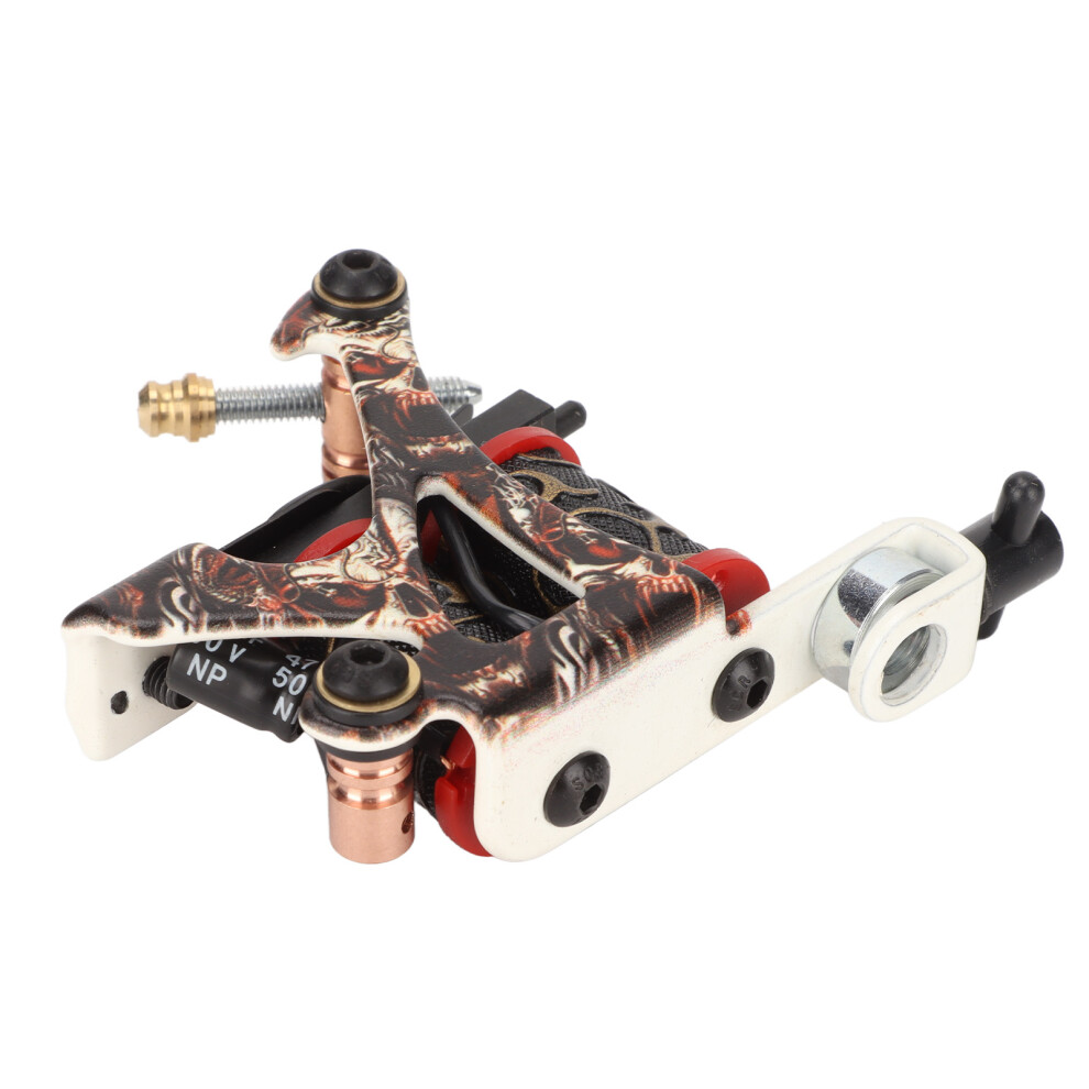 Professional Iron Frame Coil Tattoo Machine 10 Wraps for Artists