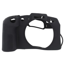 (Black) Camera Hood Case Anti Scratch Soft Silicone Protective Cover RP Red
