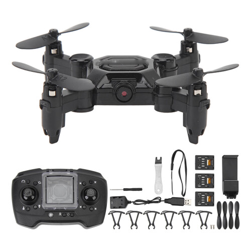(Black) Mini Drone 360 Flip 4K HD 2.4GHz Remote Control Yellow