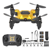 (Yellow) Mini Drone 360 Flip 4K HD 2.4GHz Remote Control Yellow
