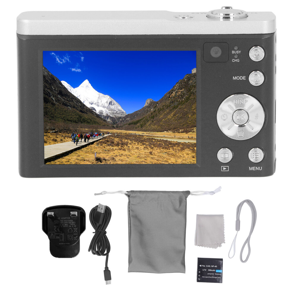 (Uk Plug) 44Mp Digital Camera 2.8In Ips Touch 5K Dual Lens 5X Zoom Autofocus 643505097801