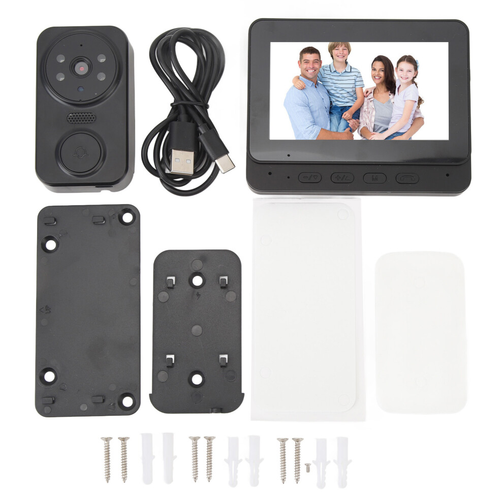 Visual Intercom Doorbell 1080P Wifi 2.4Ghz Ir Night Vision 2-Way Voice 643505098112
