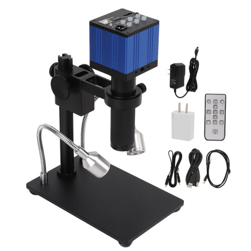 (US Plug) 37MP Mikroskop-Kamera-Set 2K USB 150X C-Mount