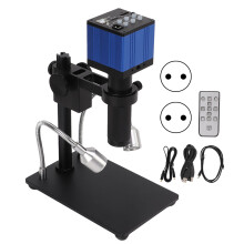 (EU Plug) 37MP Mikroskop-Kamera-Set 2K USB 150X C-Mount