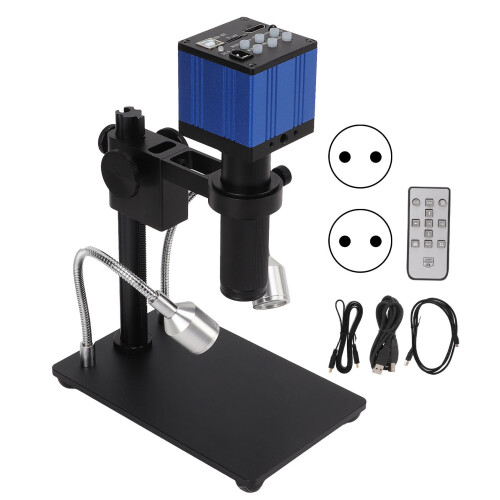 (EU Plug) 37MP Mikroskop-Kamera-Set 2K USB 150X C-Mount