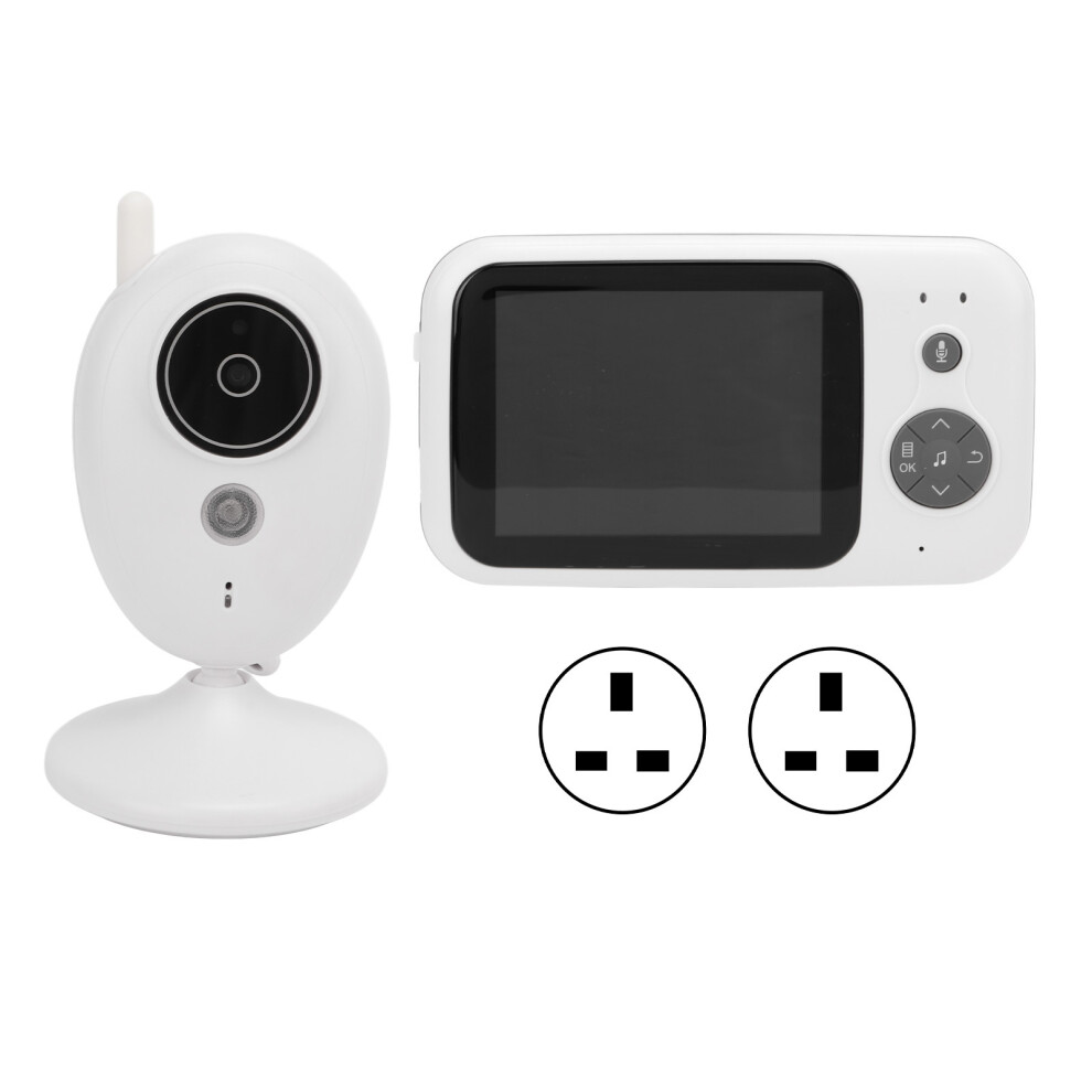 (UK Plug) Wireless Video Baby Monitor 2 Way Intercom Night Vision Temp UK Plug