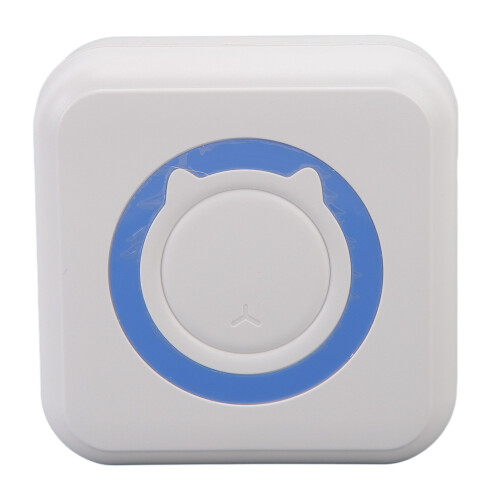 (Blue and White) Pocket Printer Mini Bluetooth Inkless Thermal Photo Printer Black 2