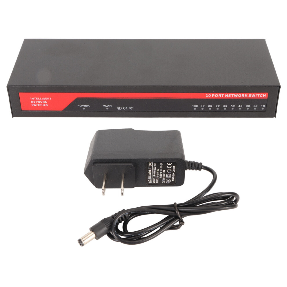 10 Ports Gigabit Ethernet Switch 1000M Auto Mdi Mdix Plug And Play 604725127068
