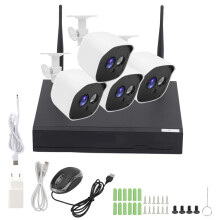 (EU Plug) 8-Kanal WiFi NVR 1080P Wasserdicht Heimsecurity AC 100-240V UK-Stecker