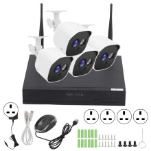 (UK Plug) 8-Kanal WiFi NVR 1080P Wasserdicht Heimsecurity AC 100-240V UK-Stecker