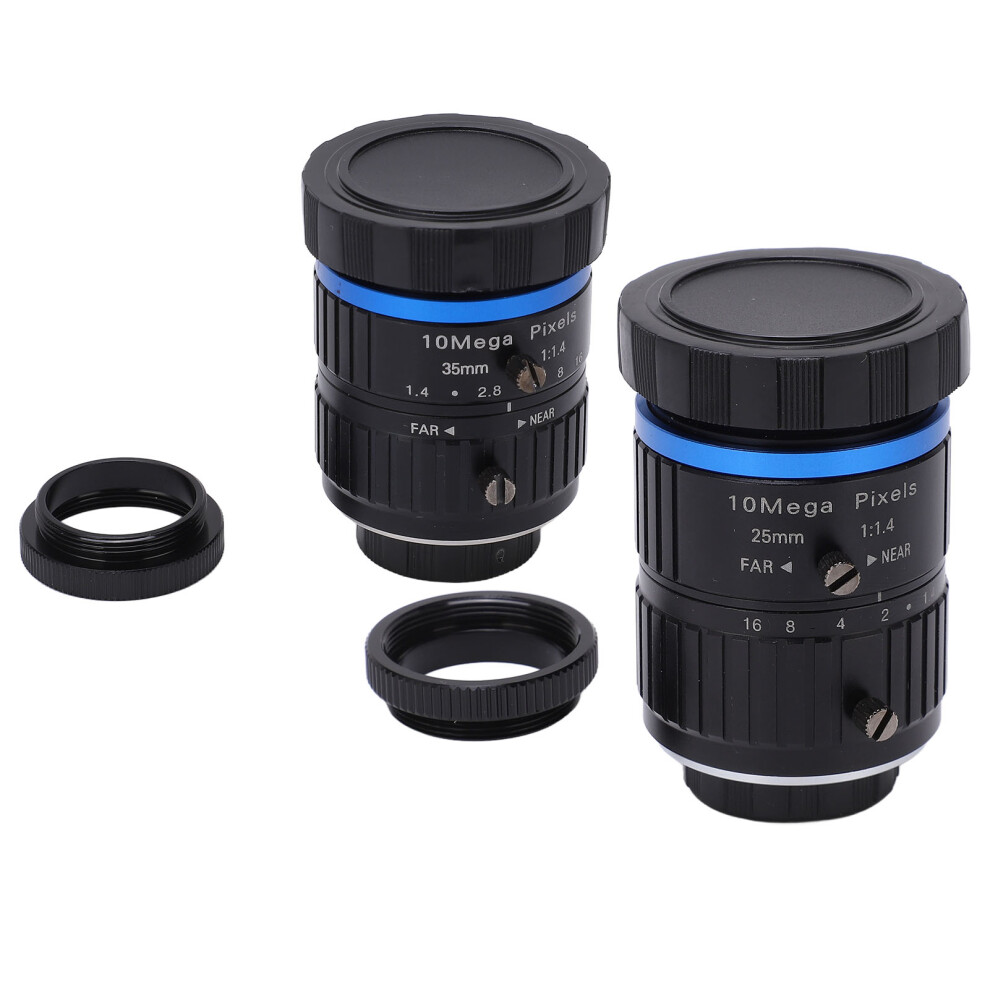 2Pcs C Mount Lens 25Mm 35Mm Focal Length Manual Aperture Zoom 10Mp 604725094087