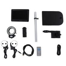 (EU Plug) 7in 26MP Industrial Microscope Camera 150X C Mount LED EU Plug