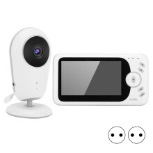 (EU Plug) 4.3in HD Baby Monitor Smart Wireless App UK Plug