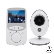 (UK Plug) 2.4in Smart Baby Monitor Wireless Audio Temp EU Plug