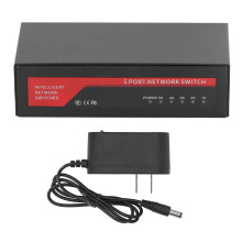 (US Plug 110V to 220V) 5 Port Gigabit Ethernet Switch 10/100/1000Mbps Hub US Plug