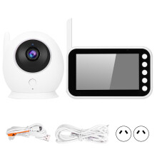 (Prise AU) 4.5in WiFi Baby Monitor 8 IR LEDs 2 Way Audio Temp Monitoring