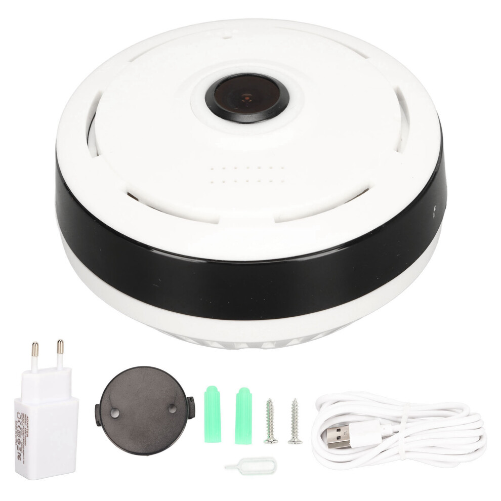 (Eu Plug) Fisheye 360 Webcam Wifi Wireless Night Vision Motion Audio 604725129697