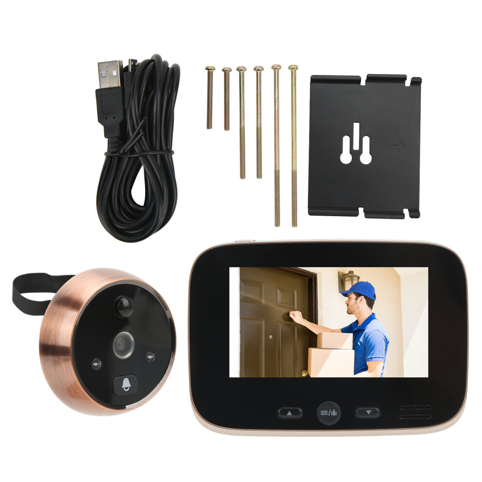 Wireless Digital Door Viewer 4.3In 1Mp Night Vision Video Doorbell 604725137968