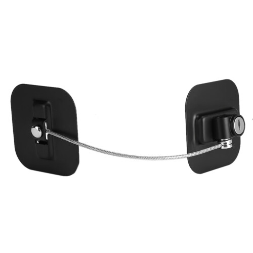 Square Black ABS Refrigerator Closet Lock Child Safety 1