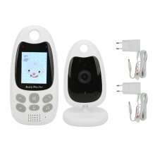 (EU Plug) 2in Baby Monitor LCD Wireless 2 Way Audio Long Range Temp UK Plug