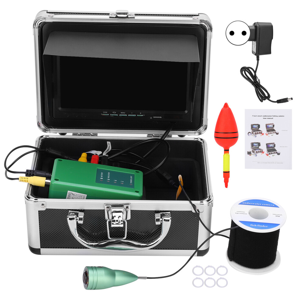 (Eu Plug) 7In Underwater Fishing Camera 1000Tvl Ip68 6 Led 30M Cable Eu Plug 604725154125
