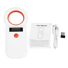White Animal Tag Reader Accurate Rugged Chip ID Scanner for Pet Dog
