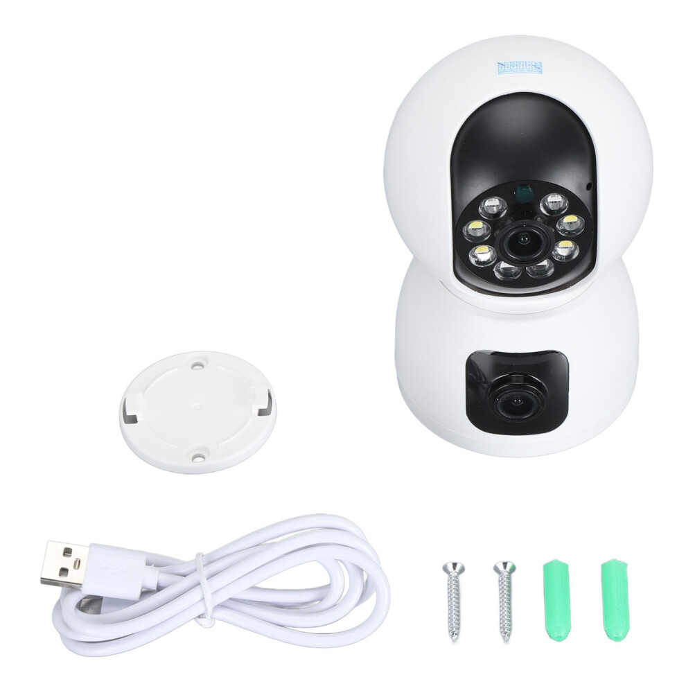 Dual Lens Wifi Camera 1080P 355 Rotatable Full Color Night Vision 643505095999