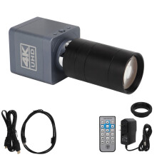 (UK Plug 100‑240V AC) 4K 2160P Digitalmikroskop USB 6-60mm F1.6 Objektiv