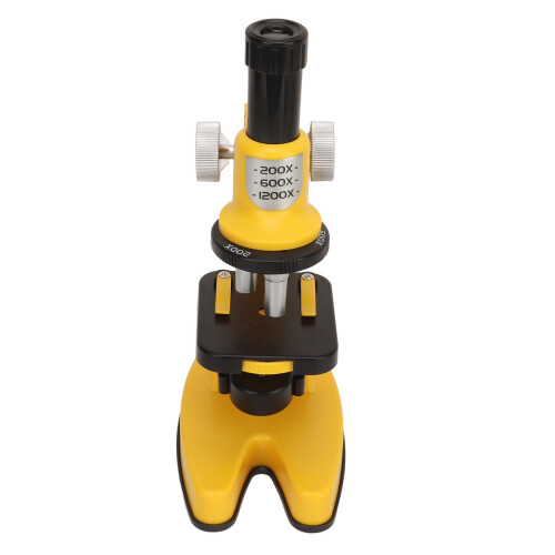 (Yellow) Kids Microscope Kit 200X-1200X Portable Science Lab Yellow 2