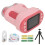 (Pink) Handheld Mini Microscope 2 Inch Screen 1080P 1000X Rechargeable 1